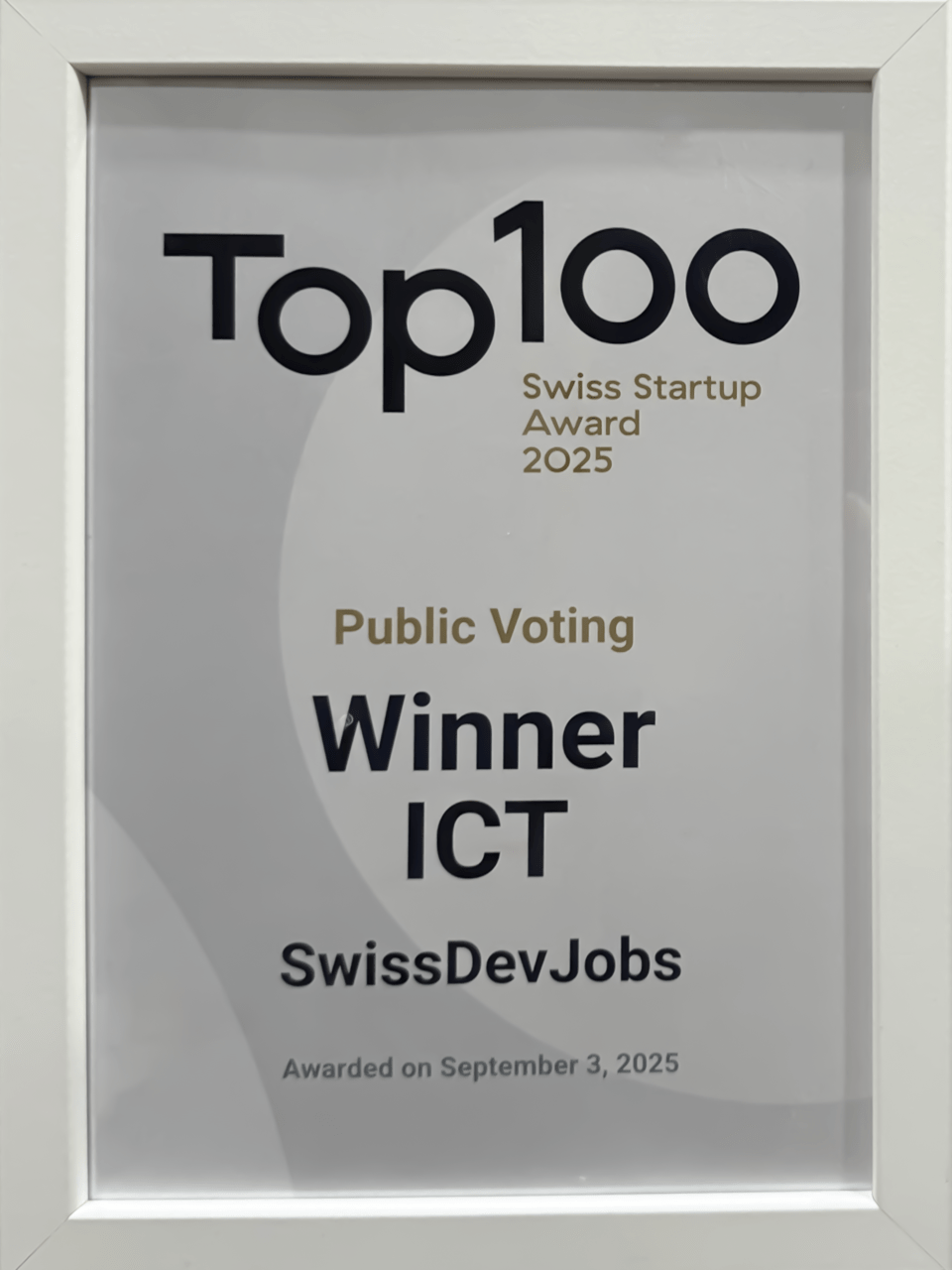 Top 100 Swiss Startups Award