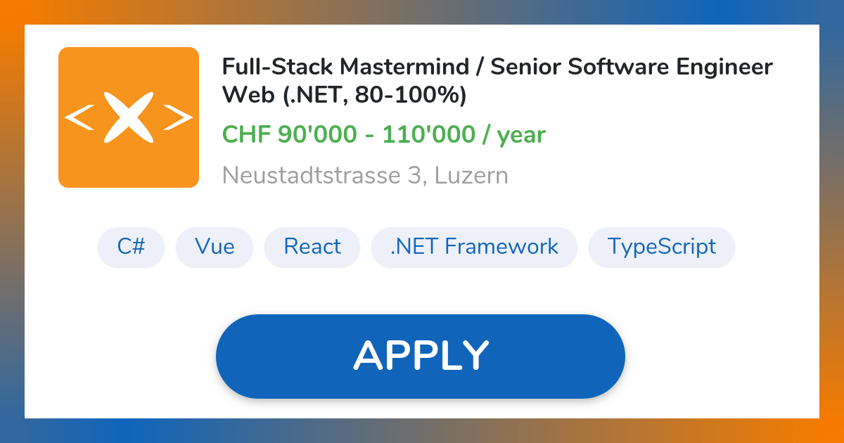Remote Full-Stack Mastermind / Senior Software Engineer Web (.NET, 80 ...